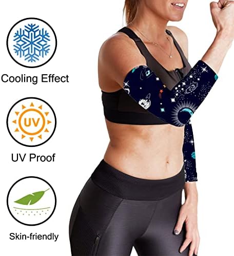 Unisex UV rukavi za zaštitu od sunca, rukavi za hlađenje Space Galaxy Print, štit za pokrivanje ruku za sportove na otvorenom