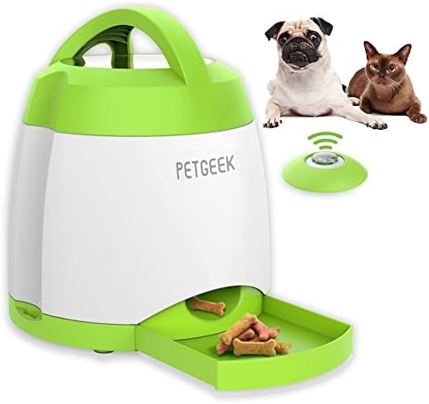 Petgeek igračke za izdavanje poslastica, dozator pseće hrane sa daljinskim upravljačem za pseće dugme, automatska hranilica za pseće