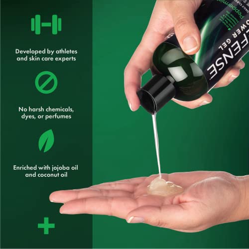 Odbrambeni sapun pepermint Gel za tuširanje / prirodno organsko hidratantno sredstvo za pranje tijela od mente, 32 oz