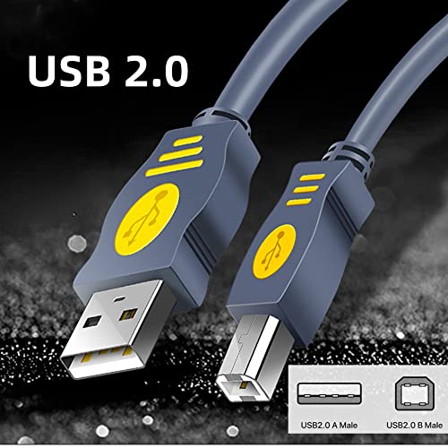 Qjin USB 2.0 kabl za štampač za HP OfficeJet Pro 8025e 9015e 8015e, Envy 6055e 6455e, Envy Inspire 7955e 7255e, 10 stopa