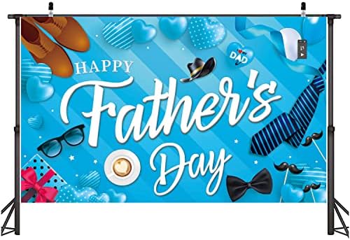 Happy Fathers Day Banner pozadina,Happy Fathers Day dekoracije pozadina za stranku, Fathers Day Party Dekoracije potrepštine, Fathers Day Photo Backdrop portret Studio rekvizite 77x44 inča-svijetlo plava