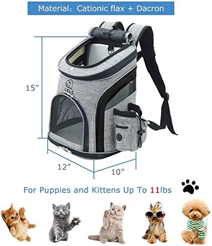 LDLC Premium ruksak za kućne ljubimce za male srednje pse i mačke, jednostavnog i modnog izgleda, ventiliranog dizajna, sigurnosne