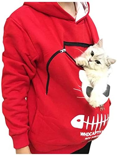 Pas torbica s kapuljačom pulover vrhovi životinjske ženske kapuljače nose duks prozračno bluza vrećica mačka ženska bluza crvena