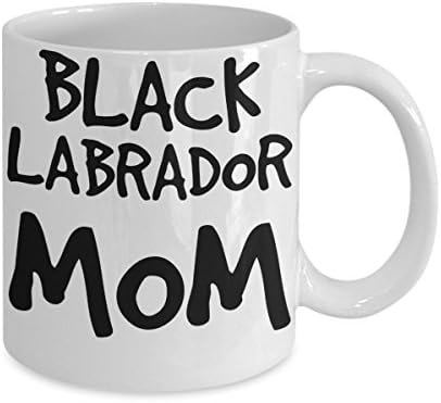 Crna labrador mama šalica - bijela 11oz keramička čajna čajna kafa - savršena za putovanja i poklone