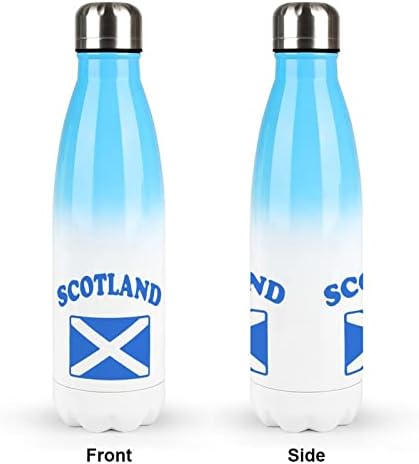 Zastava Škotske 17oz Sportska boca za boce od nehrđajućeg čelika Vakuum izolirana cola oblik za višekratnu sportsku tikvicu