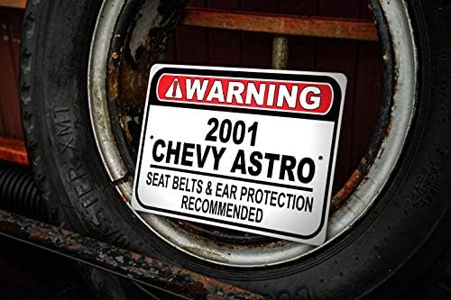 2001 01 Chevy Astro sigurnosni pojas Preporučeni brz automobil, metalni garažni znak, zidni dekor, GM Auto-znakovnik - 10x14 inča