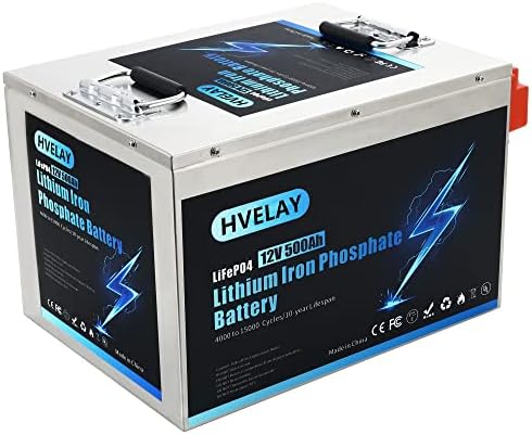 Hvelay baterija 12V 500Ah litijumska baterija sagrađena u BMS-u 200A, 4000-7000 ciklusa, savršeno zamijeni solarnu sistemsku bateriju,