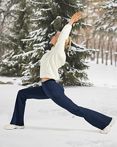 G4Free Ženska flena obložena ugaoni Strechy Yoga haljine hlače sa 4 džepa za povremeni rad