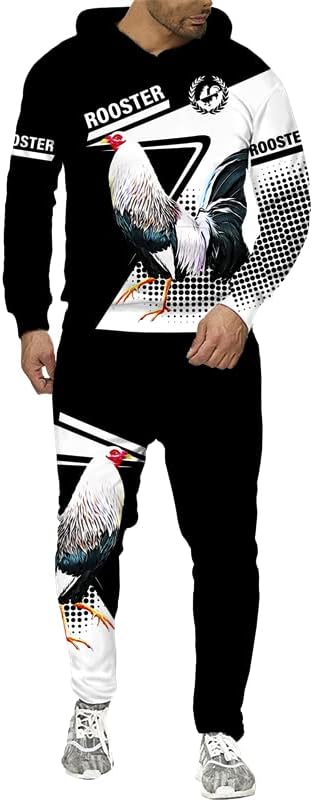 Jesenja zimska pijetaone 3D tiskane dukseve hlače setovi MAN TrackSUit mužjak pulover dukseri za muškarce