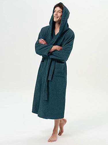 SIORO muške haljine veliki i visoki Frotirski ogrtač pamučni ručnik s kapuljačom pune dužine Housecoat hidromasažna kada za kupanje