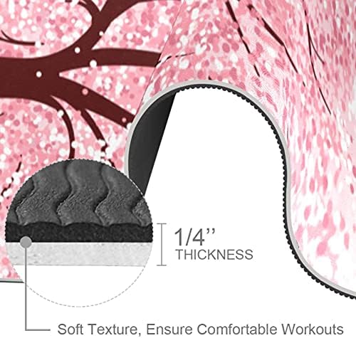 Siebzeh Cherry Blossom Tree Premium Thick Yoga Mat Eco Friendly Rubber Health & amp; fitnes non Slip Mat za sve vrste vježbe joge