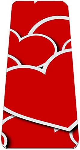 Yoga Mat Red Love Hearts Pattern Eco Friendly neklizajuća podloga za fitnes vježbe za Pilates i vježbe na podu