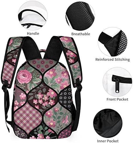 Školski ruksak ruže cvjetni uzorak lagan ruksak ruksak za rame za putovanja u kupovini planinarenje