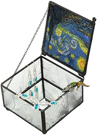 Ebros Vincent Van Gogh zvjezdana noćna umjetnička ukrasna kutija sa metalnim okvirom 4 x4 Muzej moderne umjetničke sitničke nakit