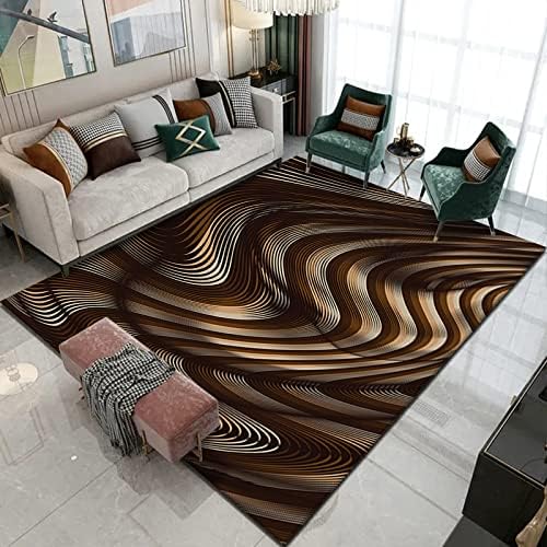 POLDE Curry Visual Glare apstraktna linija prostirka za dnevni boravak Stolić Sofa tepih pune podne prostirke
