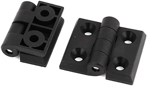 AEXIT 4pcs Crna kapija Hardver Plastika zamena sklopivih šarki za poklopac 53mmx45mm za kućne vrata