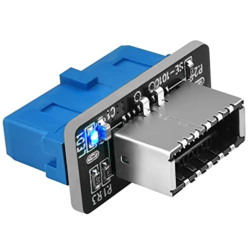 Oassuose Mainboard USB 3.0 19pin to Type-C 3.1 Adapter za prednji panel, Type-E Header to USB 3.0 19-Pin kartica za proširenje za