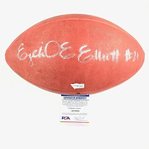 Ezekiel Elliott potpisao fudbalsku PSA / DNK fanatiku Dallas Cowboys autogramirani - autogramirani fudbali