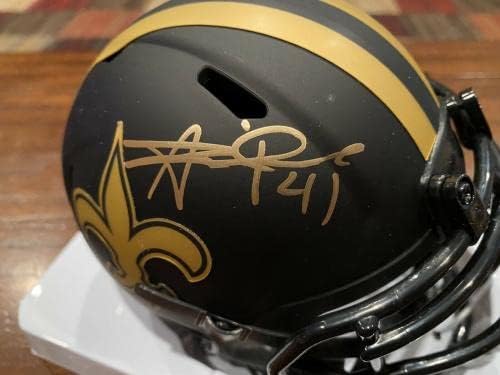 Alvin Kamara sa autogramom New Orleans Saints Eclipse Mini kaciga svjedok JSA # 2-NFL kacige sa autogramom