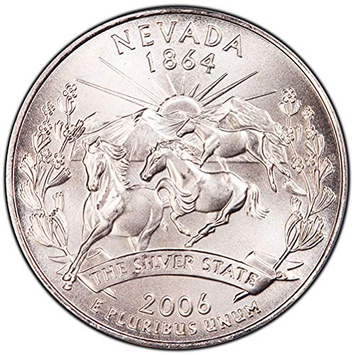 2006 P & D Satin Finish Nevada State Quarter Chort Complement Necrcirculirani američki set kovanice