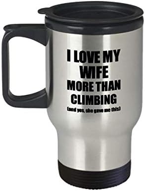 Penjački suprug Travel MUG Funny Valentine Idea za moju Hubby Lover iz supruge kafe čaj 14 oz Insulalirani poklopac