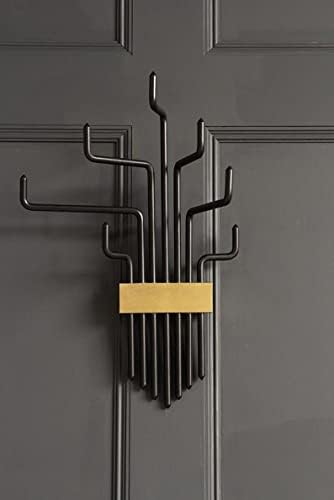 Crno-zlatni zidni pričvrsni kaput Kreativni interijer rotirajući oružje Industrijski kaput nosač