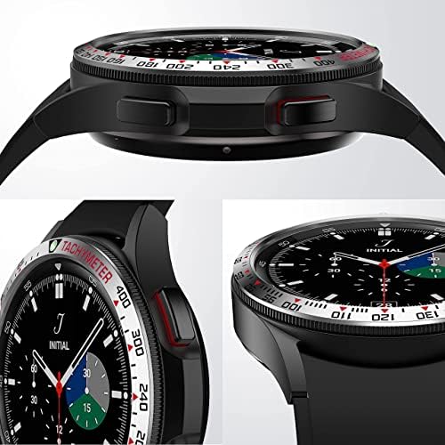Baihui Bezel Dodatna oprema Galaxy Watch 3 45 mm Bezel, nehrđajući čelik BEZEL PING Ljepljivi poklopac za zaštitu za zaštitu protiv