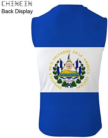 Chinein Muška Basic Solid Conplent Top Jersey Casual majice Dječaci El Salvador Flag