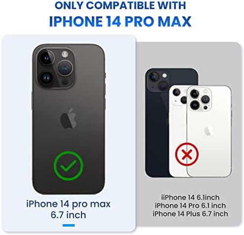 Nuleto za iPhone 14 Pro Max Case sa novčanikom: iPhone 14 Pro Max Case sa držačem kartice i preklopničarski poklopac i zaštitni ekransko