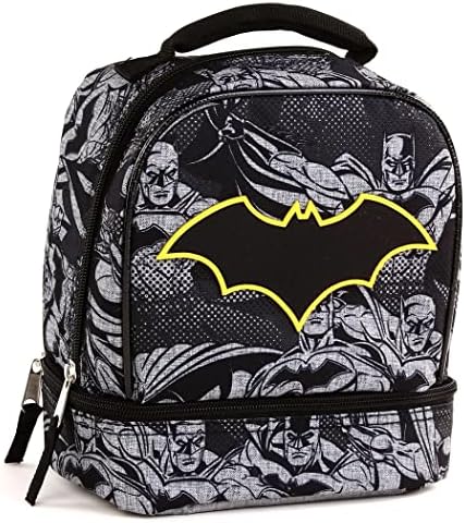 Fast Forward Batman ruksak sa setom kutija za ručak-Batman ruksak za dječake 8-12 paket sa torbom za ručak, flašom vode, naljepnicama,