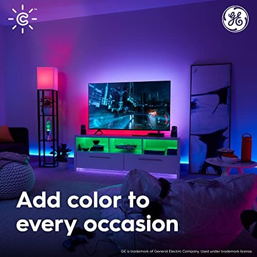 GE CYNC pametne LED Sijalice, pune boje, omogućene Bluetooth i Wi-Fi, kompatibilne sa Alexa i Google Home, A19 sijalicama