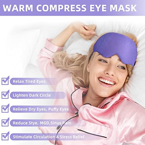 Capoilu maske za oči za tamne krugove i natečenost, suhe oči, mikrovalna maska ​​za oči za spavanje, vlažna toplotna maska ​​za spavanje