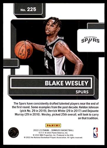 Blake Wesley RC 2022-23 Donruss 225 Nm + -MT + NBA košarkaški šljunak ocijenjeni Rookie