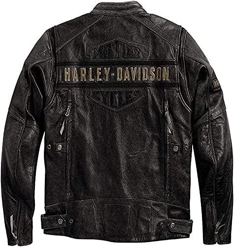 Molluska Odjeća HD Crna Vintage Prolazna veza kožna jakna od kravlje kože | HD jahanje sa spalionice motociklista kožna jakna