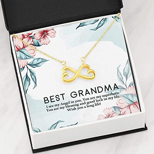 Ručno rađena quote baka Jewelry Poklon Infinity Heart baka ogrlica zlatna ogrlica baka nova baka poklon zlatni nakit personalizirani