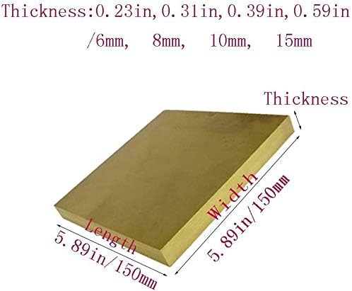 UMKY mesing ploča mesing Lim blok kvadrat stan bakar ploča tablete materijal industrija kalup Metal DIY Handmade Art 150mmx150mm metalna