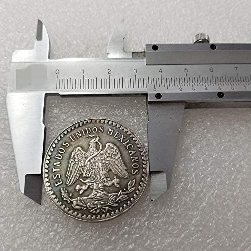 Zanati 1821-1921 Meksiko 50 Mesing srebrna pozlaćena je stara kovanica za kolekciju 907COin