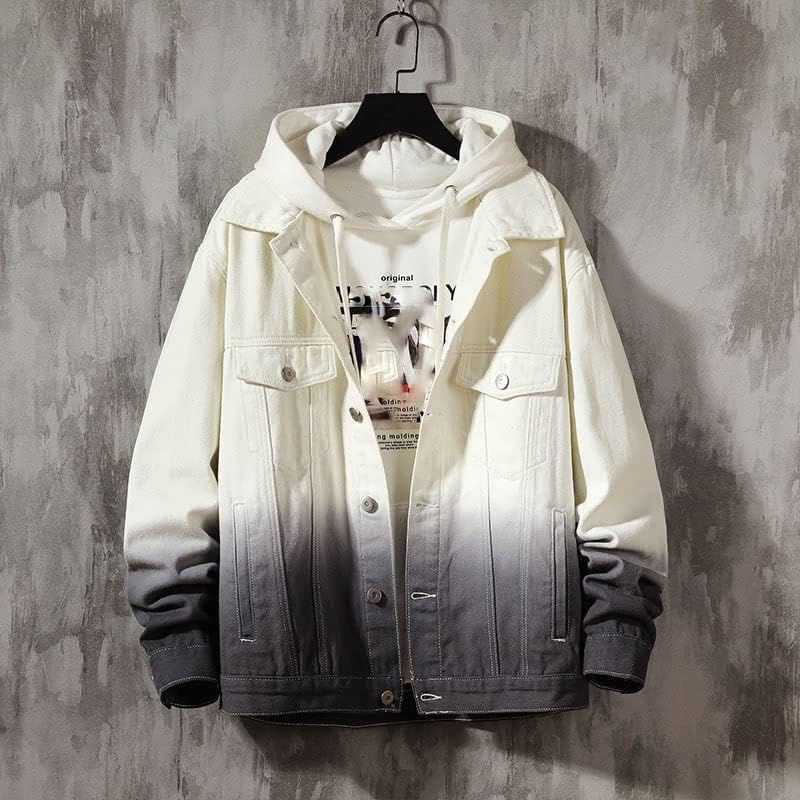 Muška traper jakna Streetwear Loose Korejski trendi gradijent jesenski zimsko jakna od jakne za muškarce