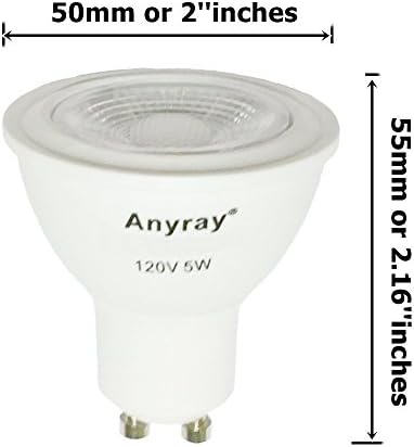 Anyray GU10 baza, 120-Voltna sijalica, baza za uvijanje i zaključavanje sa mogućnošću zatamnjivanja