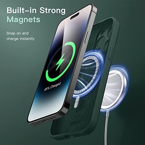 Jetech magnetska silikonska futrola za iPhone 14 Pro 6,1 inčni, kompatibilan sa magsafe, poklopcem telefona sa punom zaštitom