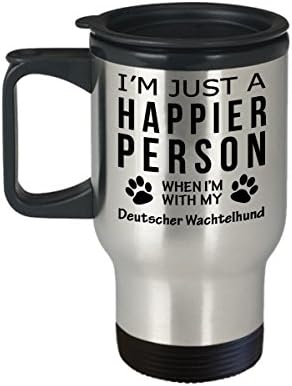Lover za pse Putujte kafu Mug- Happyer Osoba sa Deutscherom Wachtelhund -Pet vlasnikom darove spašavanja