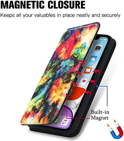 Xyx novčanik slučaj za Samsung A21, [RFID Blocking] Kickstand magnetna koža Flip Case žene djevojke za Galaxy A21, boji Sky