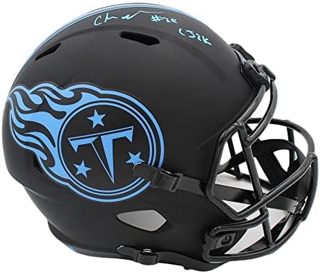 Chris Johnson potpisao Tennessee Titans Speed Eclipse NFL kacigu pune veličine sa NFL kacigama sa natpisom CJ2K sa autogramom