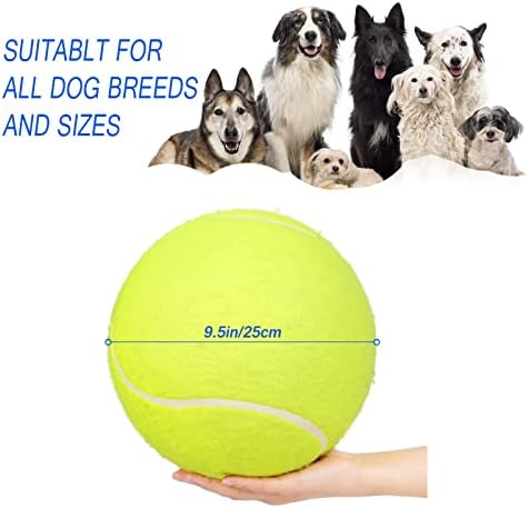 Aomiun kuglice za pse 9.5 Prevelike teniske kuglice zagonetke Interaktivne igranje kuglice za pse Kuglice na otvorenom PAG BALL HILMIZE