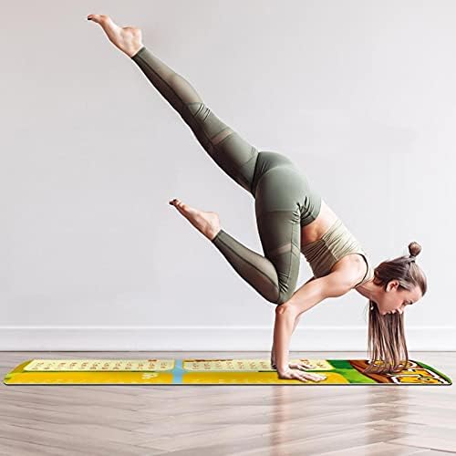 6mm Extra Thick Yoga Mat, puta tablice množenja Print Eco-Friendly TPE vježbe Mats Pilates Mat sa za jogu, trening, Core Fitness i