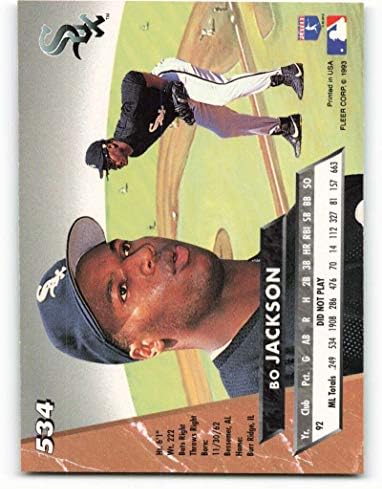 1993 Ultra 534 Bo Jackson - Chicago White Sox