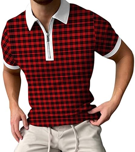 Muške polo majice četvrt-patentni zatvarači za ogrlice TEES FORTS CASTER CRATHLEVE Slim Fit Basic Golf Pamučna bluza bluza