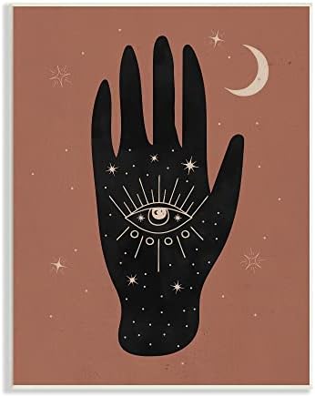 Stupell Industries nebeska boemska šik ručna ruka sa prosvetljenim tetovažom za oči, dizajn Nina Blue