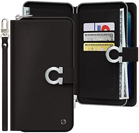 JUST4YOU iPhone 14 Pro torbica za novčanik sa zatvaračem sa trakom za držač kartice Zaštitna koža Flip Folio Cover futrola za telefon
