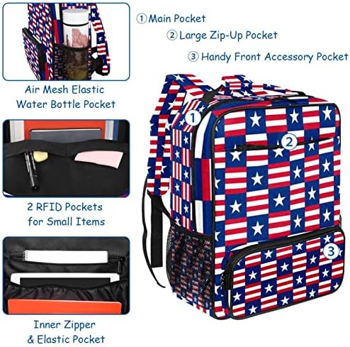 VBFOFBV ruksak za ženske pantalonske bakpa za laptop, putni casual torba, dan neovisnosti 4. jula